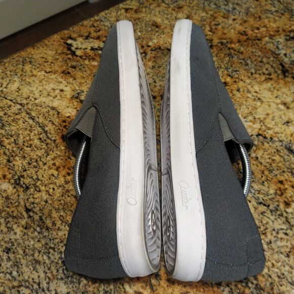 Cuater Travis Mathew Phenom Gray Canvas Casual Slip On Shoes 4MT113 Mens Size 13 main image 12